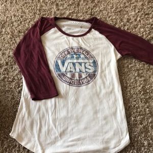 Vans off the wall 3/4 length T-shirt